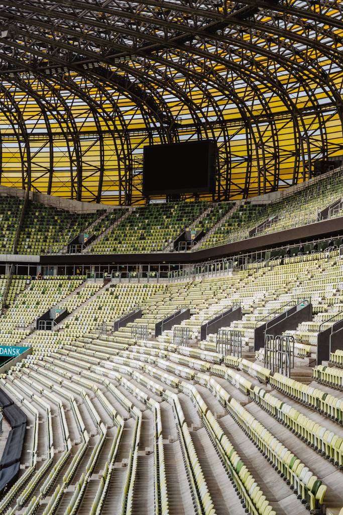 Zwiedzanie Stadionu Gdańsk, Polsat Plus Arena Gdańsk, trybuny