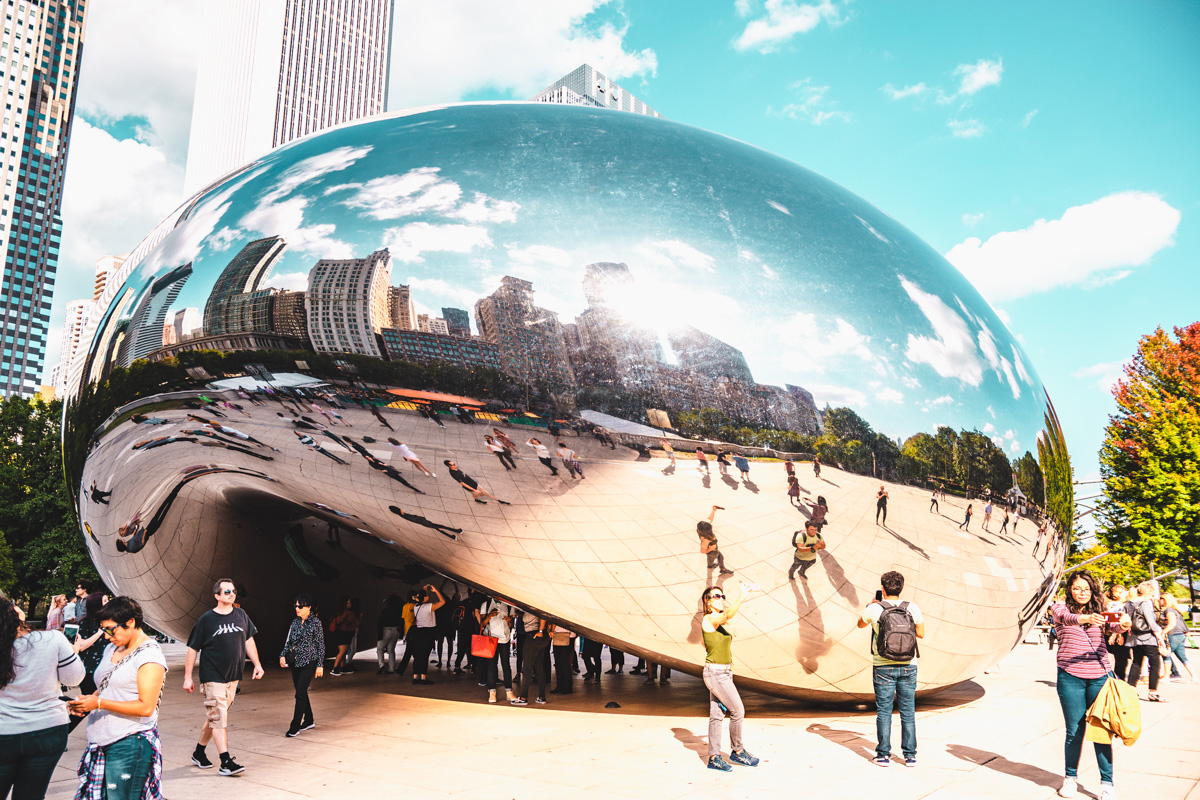 Cloud Gate, The Bean, Fasolka, Grand Park, Millenium Park, Chicago, Chicago Marathon